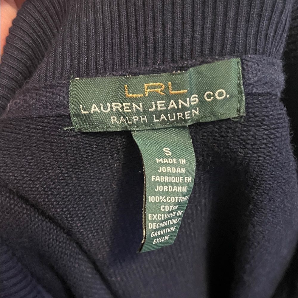 Lauren Jeans Co Ralph Lauren Blue Buckle Collar Detail Sweater Dress Equestrian - Picture 5 of 8